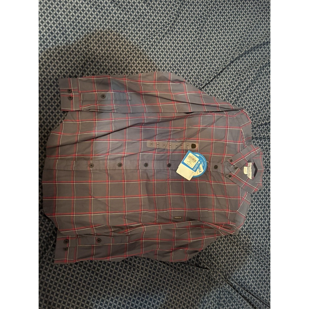 NWT COLUMBIA MEN'S SIZE S PLAID LONG SLEEVE BUTTON UP SHIRT